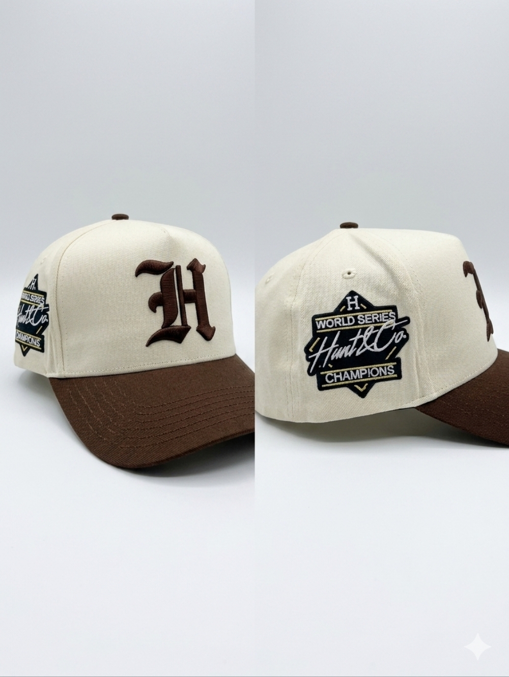 NWOT Hunt & Co. World Series Champions Hat - Chocolate Brown & Cream Varsity